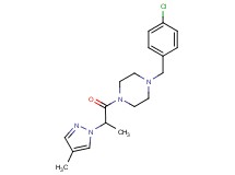 1-(4-chlorobenzyl)-4-[2-(4-methyl-1H-pyrazol-1-yl)propanoyl]piperazine