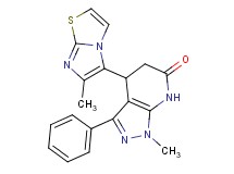 1-methyl-4-(6-methylimidazo[2,1-b][1,3]thiazol-5-yl)-3-phenyl-1,4,5,7-tetrahydro-6H-pyrazolo[3,4-b]pyridin-6-one