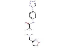1-(3-isoxazolylmethyl)-N-[4-(1H-tetrazol-1-yl)phenyl]-4-piperidinecarboxamide
