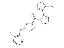 3-(1-{[1-(2-fluorobenzyl)-1H-1,2,3-triazol-4-yl]carbonyl}-2-pyrrolidinyl)-4-methyl-1,2,5-oxadiazole