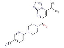 6-{4-[(7-isopropyl[1,2,4]triazolo[1,5-a]pyrimidin-5-yl)carbonyl]piperazin-1-yl}nicotinonitrile