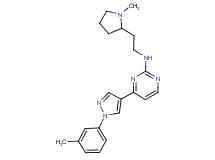 4-[1-(3-methylphenyl)-1H-pyrazol-4-yl]-N-[2-(1-methylpyrrolidin-2-yl)ethyl]pyrimidin-2-amine