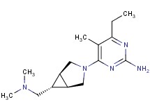 4-{(1R*,5S*,6r)-6-[(dimethylamino)methyl]-3-azabicyclo[3.1.0]hex-3-yl}-6-ethyl-5-methylpyrimidin-2-amine