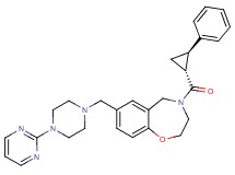 4-{[(1R*,2R*)-2-phenylcyclopropyl]carbonyl}-7-{[4-(2-pyrimidinyl)-1-piperazinyl]methyl}-2,3,4,5-tetrahydro-1,4-benzoxazepine