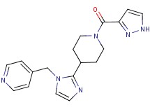 4-({2-[1-(1H-pyrazol-3-ylcarbonyl)-4-piperidinyl]-1H-imidazol-1-yl}methyl)pyridine