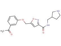 5-[(3-acetylphenoxy)methyl]-N-(3-pyrrolidinylmethyl)-3-isoxazolecarboxamide hydrochloride