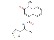 1-methyl-2-oxo-N-[1-(3-thienyl)ethyl]-1,2-dihydroquinoline-4-carboxamide