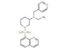 N-ethyl-N-(4-pyridinylmethyl)-1-(8-quinolinylsulfonyl)-3-piperidinamine