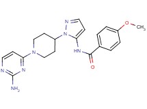 N-{1-[1-(2-aminopyrimidin-4-yl)piperidin-4-yl]-1H-pyrazol-5-yl}-4-methoxybenzamide
