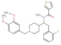 N-[1-[1-(3,4-dimethoxybenzyl)-4-piperidinyl]-2-(2-fluorophenyl)ethyl]-N-methyl-3-thiophenecarboxamide