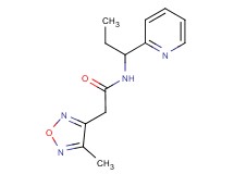 2-(4-methyl-1,2,5-oxadiazol-3-yl)-N-(1-pyridin-2-ylpropyl)acetamide