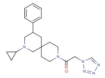 2-cyclopropyl-4-phenyl-9-(1H-tetrazol-1-ylacetyl)-2,9-diazaspiro[5.5]undecane