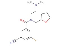 3-cyano-N-[2-(dimethylamino)ethyl]-5-fluoro-N-(tetrahydrofuran-2-ylmethyl)benzamide