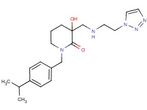 3-hydroxy-1-(4-isopropylbenzyl)-3-({[2-(1H-1,2,3-triazol-1-yl)ethyl]amino}methyl)piperidin-2-one