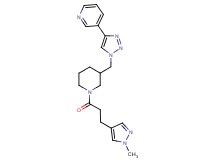 3-[1-({1-[3-(1-methyl-1H-pyrazol-4-yl)propanoyl]piperidin-3-yl}methyl)-1H-1,2,3-triazol-4-yl]pyridine