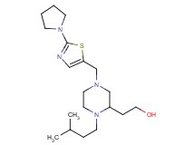 2-(1-(3-methylbutyl)-4-{[2-(1-pyrrolidinyl)-1,3-thiazol-5-yl]methyl}-2-piperazinyl)ethanol