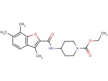 ethyl 4-{[(3,6,7-trimethyl-1-benzofuran-2-yl)carbonyl]amino}-1-piperidinecarboxylate