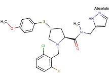 (4R)-1-(2-chloro-6-fluorobenzyl)-4-[(4-methoxyphenyl)thio]-N-methyl-N-(1H-pyrazol-5-ylmethyl)-L-prolinamide