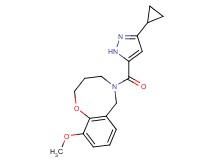 5-[(3-cyclopropyl-1H-pyrazol-5-yl)carbonyl]-10-methoxy-3,4,5,6-tetrahydro-2H-1,5-benzoxazocine