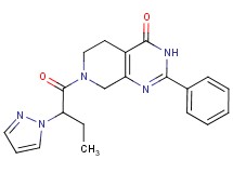 2-phenyl-7-[2-(1H-pyrazol-1-yl)butanoyl]-5,6,7,8-tetrahydropyrido[3,4-d]pyrimidin-4(3H)-one