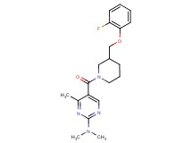 5-({3-[(2-fluorophenoxy)methyl]-1-piperidinyl}carbonyl)-N,N,4-trimethyl-2-pyrimidinamine