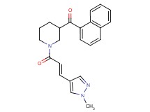 {1-[(2E)-3-(1-methyl-1H-pyrazol-4-yl)-2-propenoyl]-3-piperidinyl}(1-naphthyl)methanone