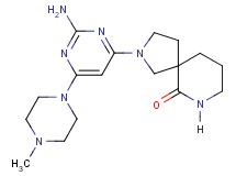 2-[2-amino-6-(4-methyl-1-piperazinyl)-4-pyrimidinyl]-2,7-diazaspiro[4.5]decan-6-one