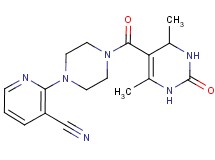 2-{4-[(4,6-dimethyl-2-oxo-1,2,3,4-tetrahydropyrimidin-5-yl)carbonyl]piperazin-1-yl}nicotinonitrile