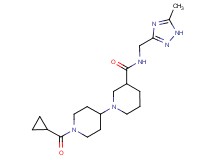 1'-(cyclopropylcarbonyl)-N-[(5-methyl-1H-1,2,4-triazol-3-yl)methyl]-1,4'-bipiperidine-3-carboxamide