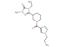 5-(1-{[1-(2-aminoethyl)-1H-1,2,3-triazol-4-yl]carbonyl}-3-piperidinyl)-4-ethyl-2-methyl-2,4-dihydro-3H-1,2,4-triazol-3-one dihydrochloride