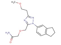 2-{[1-(2,3-dihydro-1H-inden-5-yl)-3-(2-methoxyethyl)-1H-1,2,4-triazol-5-yl]methoxy}acetamide