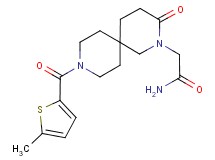 2-{9-[(5-methyl-2-thienyl)carbonyl]-3-oxo-2,9-diazaspiro[5.5]undec-2-yl}acetamide