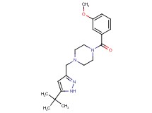 1-[(5-tert-butyl-1H-pyrazol-3-yl)methyl]-4-(3-methoxybenzoyl)piperazine