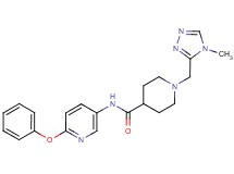 1-[(4-methyl-4H-1,2,4-triazol-3-yl)methyl]-N-(6-phenoxypyridin-3-yl)piperidine-4-carboxamide