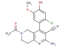 6-acetyl-2-amino-4-(2-chloro-4-hydroxy-5-methoxyphenyl)-5,6,7,8-tetrahydro-1,6-naphthyridine-3-carbonitrile