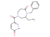 4-benzyl-3-ethyl-1-[(6-oxo-1,6-dihydro-3-pyridazinyl)carbonyl]-1,4-diazepan-5-one