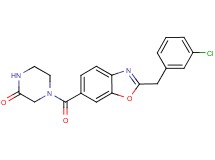 4-{[2-(3-chlorobenzyl)-1,3-benzoxazol-6-yl]carbonyl}-2-piperazinone