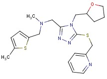 N-methyl-1-(5-methyl-2-thienyl)-N-{[5-[(2-pyridinylmethyl)thio]-4-(tetrahydro-2-furanylmethyl)-4H-1,2,4-triazol-3-yl]methyl}methanamine