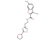 3,6-dimethyl-N-{2-[5-(tetrahydro-2-furanyl)-1,2,4-oxadiazol-3-yl]ethyl}-1-benzofuran-2-carboxamide