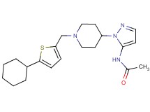 N-(1-{1-[(5-cyclohexyl-2-thienyl)methyl]-4-piperidinyl}-1H-pyrazol-5-yl)acetamide