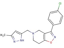 3-(4-chlorophenyl)-5-[(3-methyl-1H-pyrazol-5-yl)methyl]-4,5,6,7-tetrahydroisoxazolo[4,5-c]pyridine