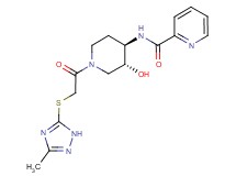 N-((3R*,4R*)-3-hydroxy-1-{[(3-methyl-1H-1,2,4-triazol-5-yl)thio]acetyl}piperidin-4-yl)pyridine-2-carboxamide