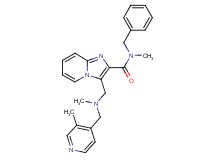 N-benzyl-N-methyl-3-({methyl[(3-methyl-4-pyridinyl)methyl]amino}methyl)imidazo[1,2-a]pyridine-2-carboxamide