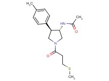 N-{(3S*,4R*)-4-(4-methylphenyl)-1-[3-(methylthio)propanoyl]pyrrolidin-3-yl}acetamide