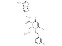 1-[2-(3-chlorophenyl)ethyl]-2-(methoxymethyl)-6-methyl-N-[(3-methylimidazo[2,1-b][1,3]thiazol-6-yl)methyl]-4-oxo-1,4-dihydro-3-pyridinecarboxamide