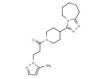 3-{1-[3-(5-methyl-1H-pyrazol-1-yl)propanoyl]-4-piperidinyl}-6,7,8,9-tetrahydro-5H-[1,2,4]triazolo[4,3-a]azepine