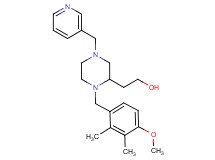2-[1-(4-methoxy-2,3-dimethylbenzyl)-4-(3-pyridinylmethyl)-2-piperazinyl]ethanol