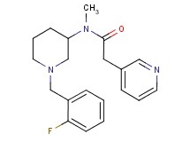 N-[1-(2-fluorobenzyl)-3-piperidinyl]-N-methyl-2-(3-pyridinyl)acetamide