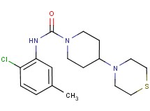 N-(2-chloro-5-methylphenyl)-4-thiomorpholin-4-ylpiperidine-1-carboxamide