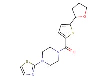 1-{[5-(tetrahydro-2-furanyl)-2-thienyl]carbonyl}-4-(1,3-thiazol-2-yl)piperazine